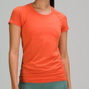 Lululemon Coral Orange Swiftly Tech Shirt Size 4